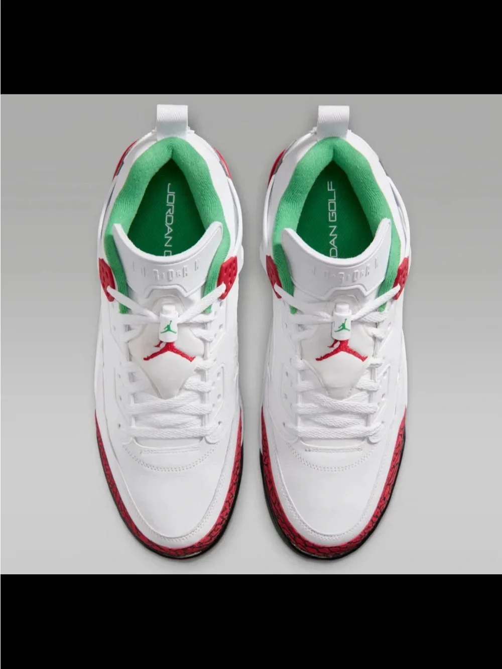 Nike Jordan Spizike G Golf Shoes White Green Grey Red HQ4395-100 Men’s Size 8.5
